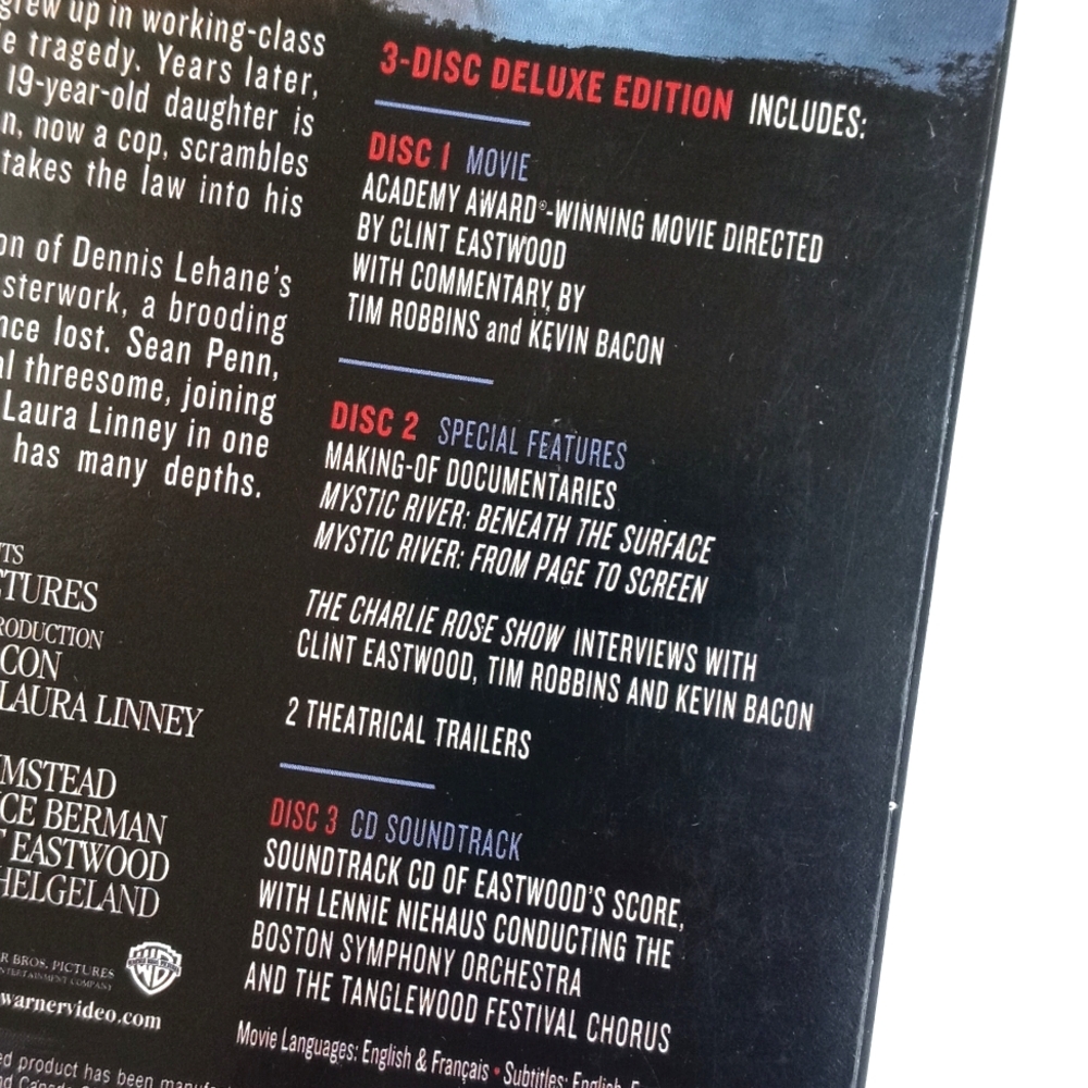 Mystic River 3 Disc DVD Deluxe Edition Soundtrack Sean Penn Clint Eastwood 2003 - Picture 9 of 15